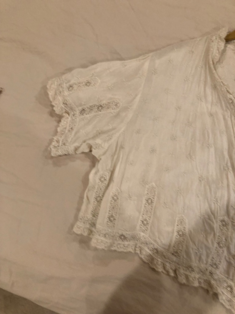 Magnolia Pearl Open Front Cropped Blouse - Cream NWOT - Picture 2 of 7